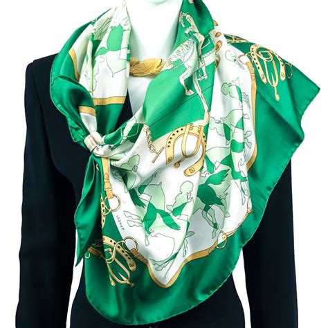 hermes green leaf scarf|small hermes scarf.